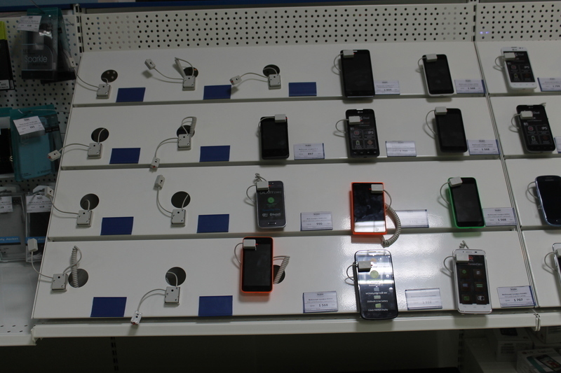Антикрадіжний стелаж, антикрадіжні мітки для продажу смартфонів
