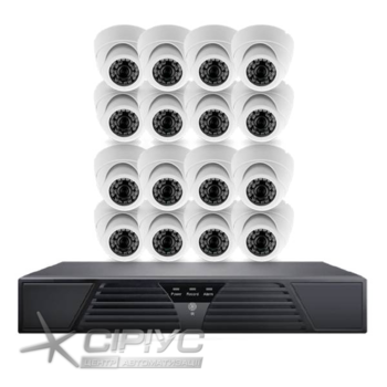 Система відеоспостереження IP 16 внутрішніх камер 2МП