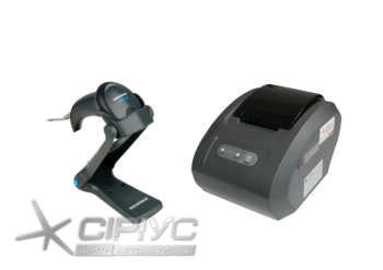 Комплект Сканер штрих-кодов Datalogic QScan QW2100 USB + Принтер чеков UNS TP-C58.01U Star
