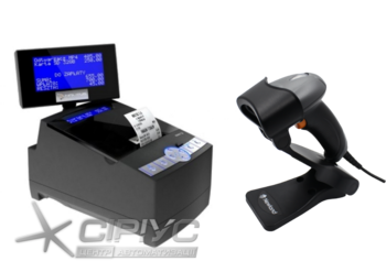 Фіскальний реєстратор MG-N707TS + Сканер штрих-кодів Newland HR1060 Sardina з підставкою