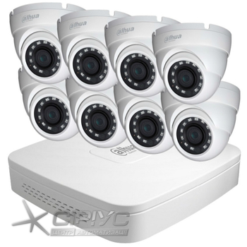 Система видеонаблюдения HDCVI 8 внутренних 2МП камер
