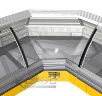 Угловая внутренняя холодильная витрина Sorrento УВ — РОСС